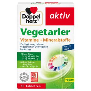 DOPPELHERZ Vegetarier Vitamine+Mineralstoffe aktiv